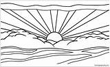 Sunrise By Roy Lichtenstein Coloring Page  Free Printable Pages sketch template