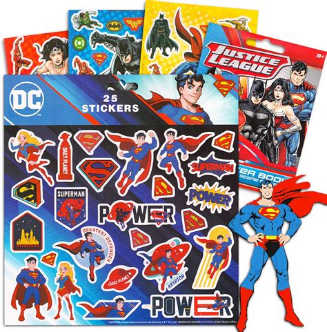 Amazon.com: DC Comics Superman Stickers Party Supplies Pack ~ Variety Pack Superman and Justice ...