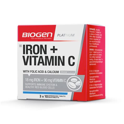 Iron + Vitamin C Fizzy - 30 Tabs | | Biogen