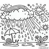 Rain coloring page For Preschoolers Download Or Print Free sketch template