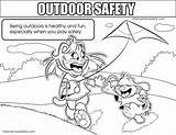 Play Safe • Coloring Personal Safety sketch template