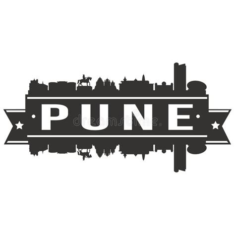 Pune India Asia Icon Vector Art Design Skyline Flat City Silhouette ...