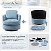 Amazon.com: Swivel Accent Chairs Living Room, Comfy Round Sofa Chair Reading Arm Chairs Small ...