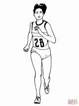 Running Coloring Pages Girl Drawing Colouring Jogging Kids Activity  sketch template