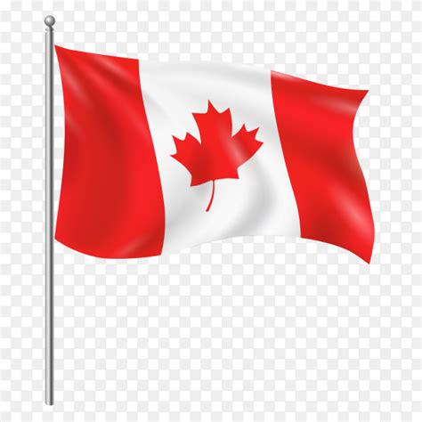 Canada flag waving vector on transparent background PNG - Similar PNG