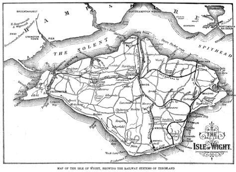 railway_map_isle_wight_1898 | Isle of wight, Isle, Map