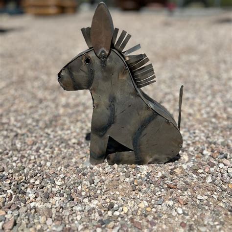 Metal Donkey Yard Art Statue - Etsy UK