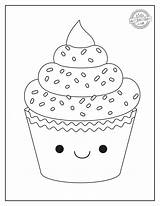 Cupcake Colouring Pages Printable  Free Templates sketch template