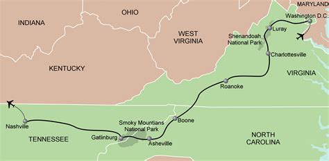 revised- smoky mountain map | Walking Adventures