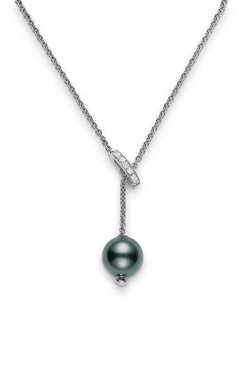 Mikimoto 'Pearls in Motion' Black South Sea Cultured Pearl & Diamond Necklace | Nordstrom
