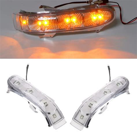 HNGCHOIGE 1 Pair 7 LEDs Car Front Turn Signals Lights Side Mirror Turn ...