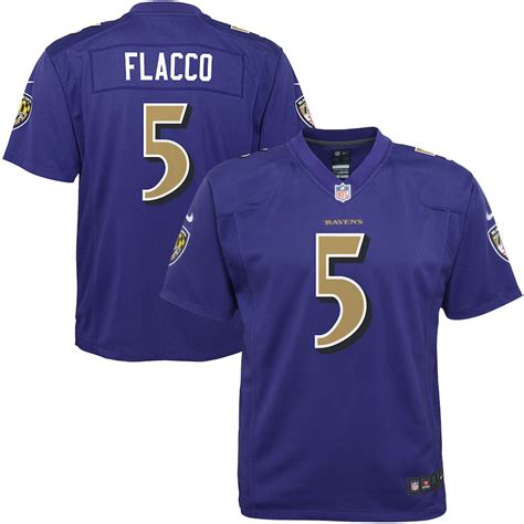 Nike Joe Flacco Baltimore Ravens Youth Purple Color Rush Game Jersey