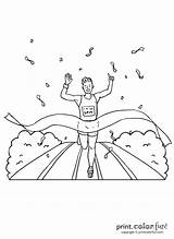 Running Coloring Page sketch template