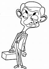 Mr Bean Printable Coloring Pages sketch template