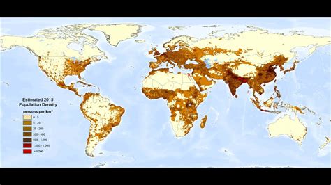 World Population Density Map - YouTube