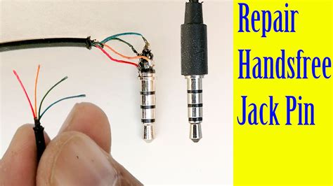 How to repair fix handsfree headset earphone jack pin speaker not working - YouTube