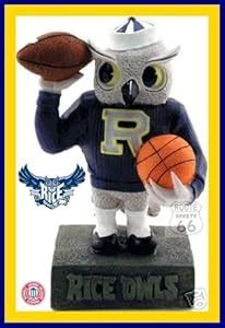 Amazon.com : RICE UNIVERSITY SAMMY BASKETBALL FOOTBALL OWL MASCOT NW : Sports Fan Toy Figures ...