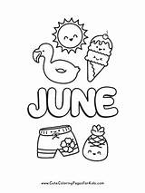 June Coloring Pages  Cute For Kids sketch template