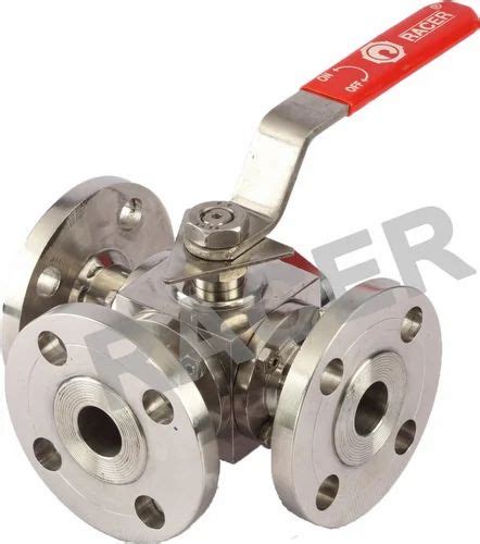 RACER Flanged End Stainless Steel 3 Way Ball Valves at Rs 6000 in Ahmedabad