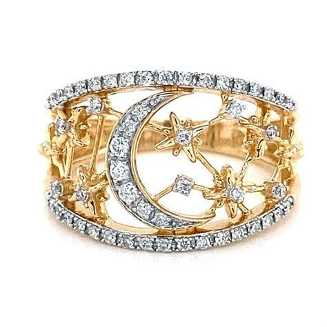 Diamond Celestial Ring - GoldInArt.com