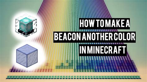 How to Make a Colored Beacon in Minecraft - YouTube