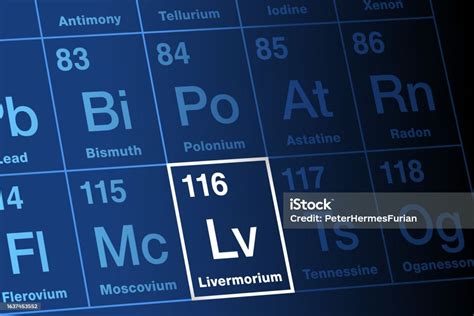 Livermorium On Periodic Table Of The Elements With Element Symbol Lv ...