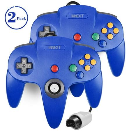 2Pack N64 Controller, iNNEXT Classic Retro Wired Controllers Gamepad ...