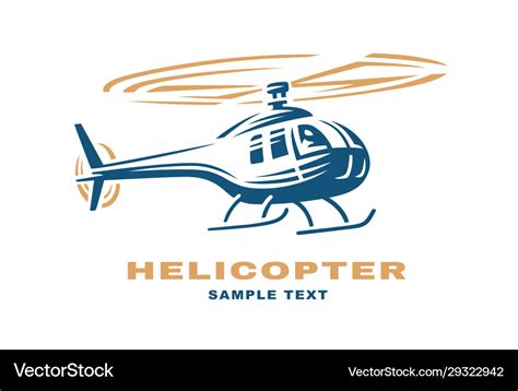 Helicopter logo design Royalty Free Vector Image