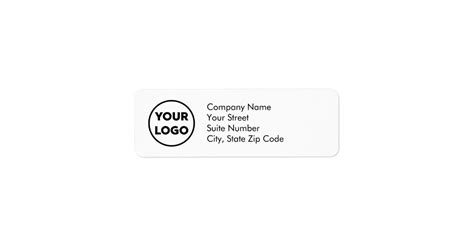 Business Return Address Labels with Company Logo | Zazzle