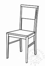 Wooden chair  Coloring Page sketch template