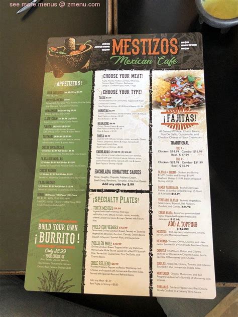 Online Menu of Mestizos Mexican cafe Restaurant, Conroe, Texas, 77385 - Zmenu