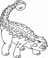 Cretaceous Bumpy Ankylosaurus Darius Wonder Sketch Coloring Page sketch template