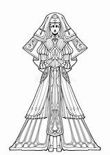 The Nun Coloring Pages sketch template