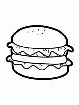 Hamburger Coloring Pages Printable sketch template