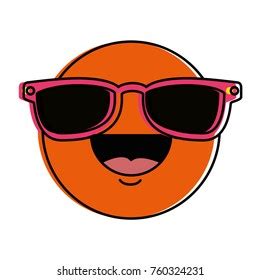 Happy Face Emoji Sunglasses Stock Vector (Royalty Free) 760324231 | Shutterstock