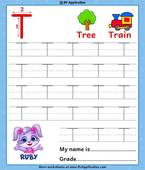 Tracing Coloring Letter T Worksheets - Printable Calendars AT A GLANCE