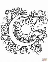 Sun And Moon Coloring Pages For Adults sketch template