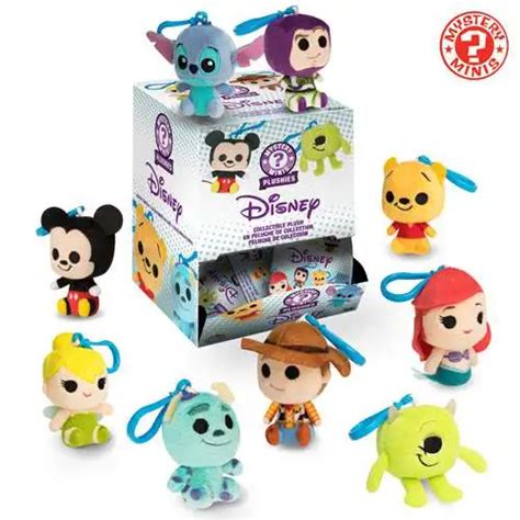 Funko Disney Mystery Minis Plush Keychains Disney Pixar Mystery Box 18 Packs - ToyWiz