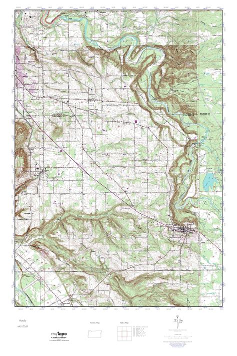 MyTopo Sandy, Oregon USGS Quad Topo Map