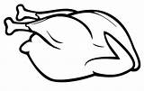 Cooked Chicken Coloring Page sketch template