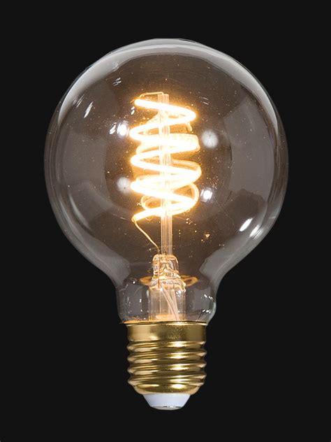 LED Vintage Style Light Bulb, G25, Medium Size (E26) w/Spiral Filament 47261 | B&P Lamp Supply