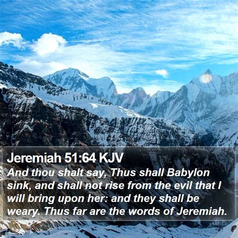 Jeremiah 51 Scripture Images - Jeremiah Chapter 51 KJV Bible Verse Pictures