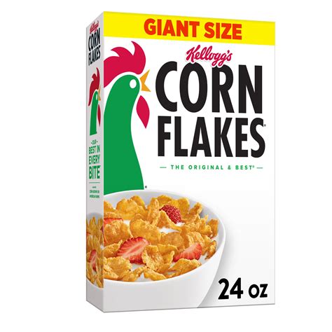 Kellogg's Corn Flakes Breakfast Cereal, Healthy Snacks, Original, 24 Oz ...