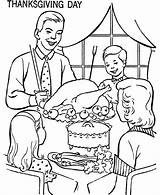 Thanksgiving Dinner Coloring Page Sheets  Family At sketch template