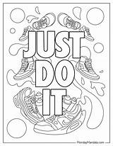 Nike Just Do It Coloring Pages sketch template