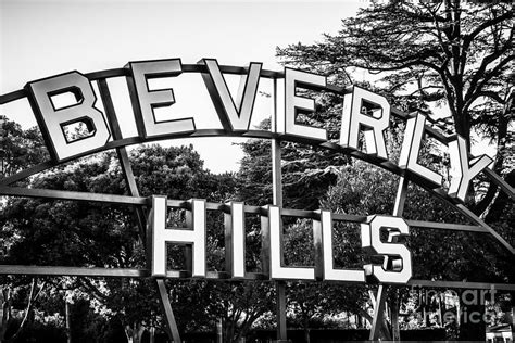 Beverly Hills Sign In Black And White Photograph Metal Prints, Wall Art ...