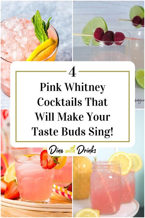 Collage of 4 pink whitney cocktails. Pink Whitney Recipe, Pink Whitney ...