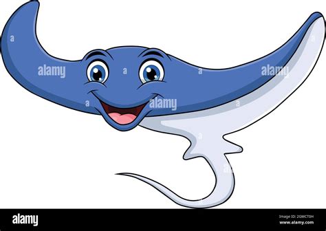 Cute Stingray cartoon vector illustration Stock Vector Image & Art - Alamy