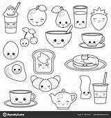 Sushi Kawaii Colouring Coloring Food Drawing Kleurplaat Illustration  sketch template