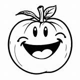 Happy tomato coloring Page Lulu Pages sketch template
